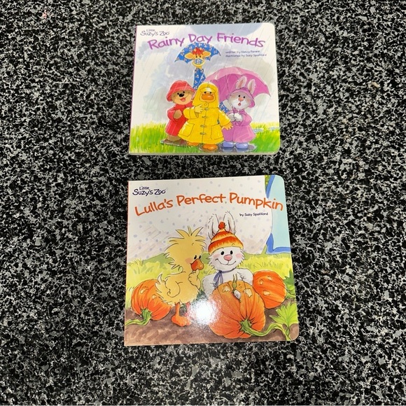 Kids Board Books 4 Rainy Day Friends Pumpkin Little Susie Zoo pop out hardcover - Picture 5 of 5